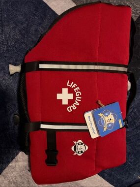Lifeguard Red Dog Life Jacket - Safety Swim Vest for Dogs